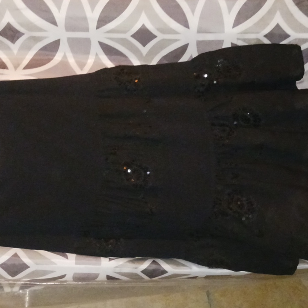 Black Versailles sequined skirt